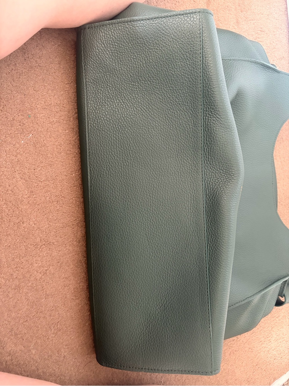 Cuyana teal double loop satchel - Picture 3 of 8